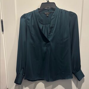 Banana Republic Dark Teal Satin Blouse
